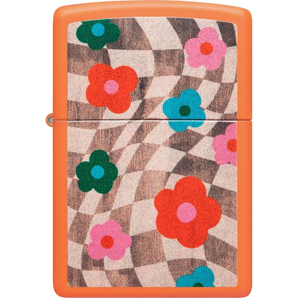Zippo 2024 Zippo Wavy Flower Design, Orange Matte ZIP-48718 - main